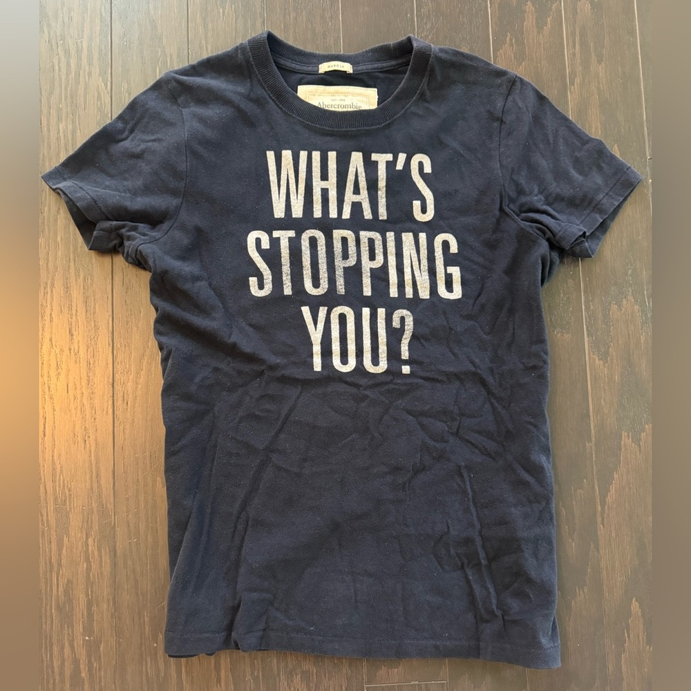 Abercrombie & Fitch Men’s Navy Short Sleeve Tee